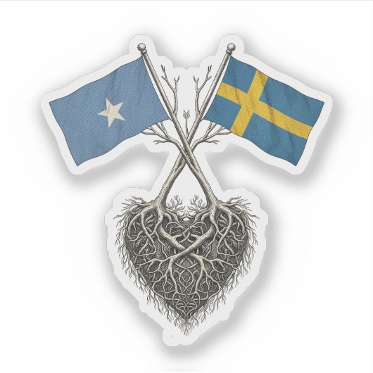 Somalisch-Zweeds Sticker (Voorkant)