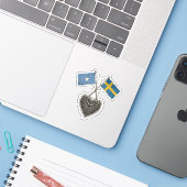 Somalisch-Zweeds Sticker (Laptop met iPhone)