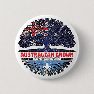 Somalische Australische Australië - boomstammen Ronde Button 5,7 Cm