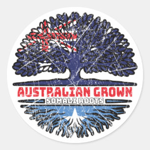 Somalische Australische Australië - boomstammen Ronde Sticker