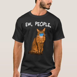 Somalische Ew-mensen Funny Cat draagt gezichtsmask T-shirt