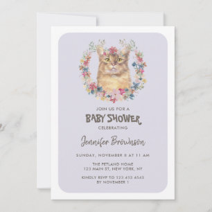 Somalische Kat Baby Shower Kaart