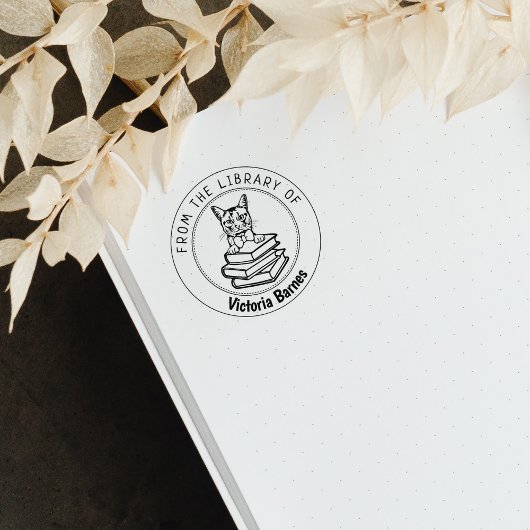 Somalische kat, boek uit de bibliotheek van rubberstempel