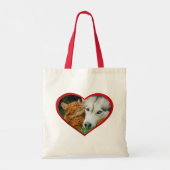 Somalische kat en Siberische Husky, schattige vrie Tote Bag (Achterkant)
