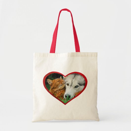 Somalische kat en Siberische Husky, schattige vrie Tote Bag (Voorkant)