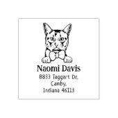 Somalische kat retouradres huisdier rubberstempel (Afrduk)