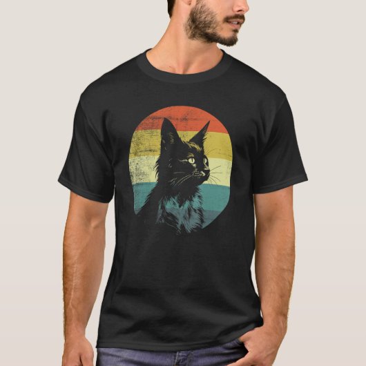Somalische Kat Retro Vintage Ontwerp T-shirt (Voorkant)