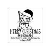 Somalische kat terug adres kerst rubberstempel (Afrduk)