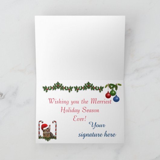 Somalische katten Kerstmis Feestdagen Kaart (Binnen)