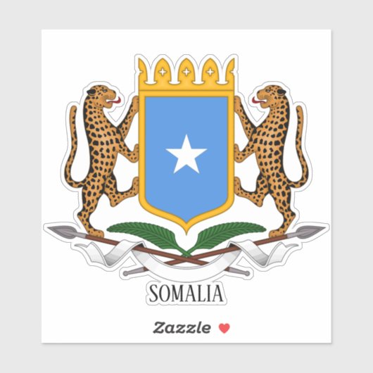 Somalische nationale wapenschild patriottisch sticker (Vel)