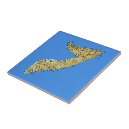 Somalische plattegrond tegeltje (Zijkant)