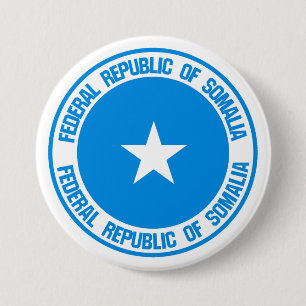 Somalische Ronde Emblem Button 7,6 Cm