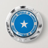 Somalische Ronde Emblem Button 7,6 Cm (Voorkant)