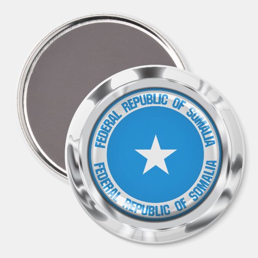Somalische Ronde Emblem Magneet (Voorkant / Achterkant)