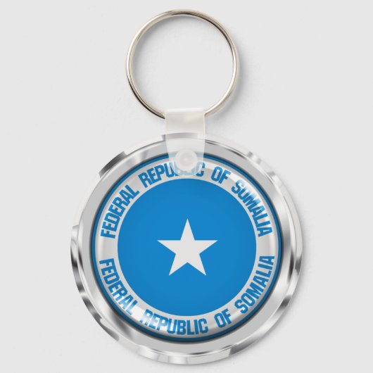 Somalische Ronde Emblem Sleutelhanger (Voorkant)