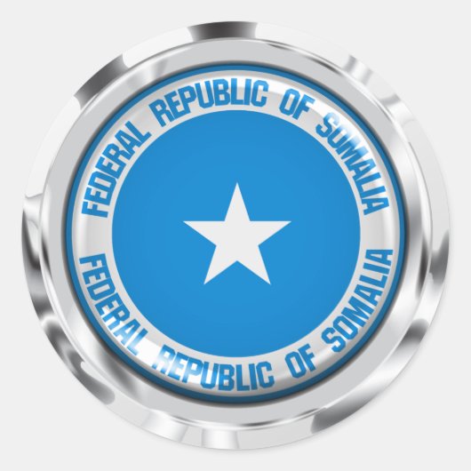 Somalische Ronde Emblem Sticker (Voorkant)