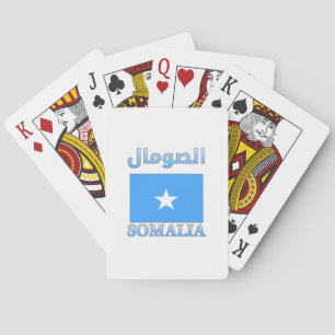 Somalische Vlag الصومال Arabische & Engelse WordAr Pokerkaarten