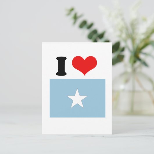 Somalische vlag briefkaart (Staand voorkant)