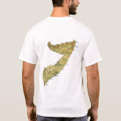 Somalische vlag en kaart T-Shirt (Achterkant)