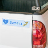 Somalische vlag — Hart + Kaart Bumpersticker (Op Truck)
