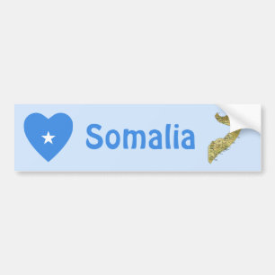 Somalische vlag — Hart + Kaart Bumpersticker