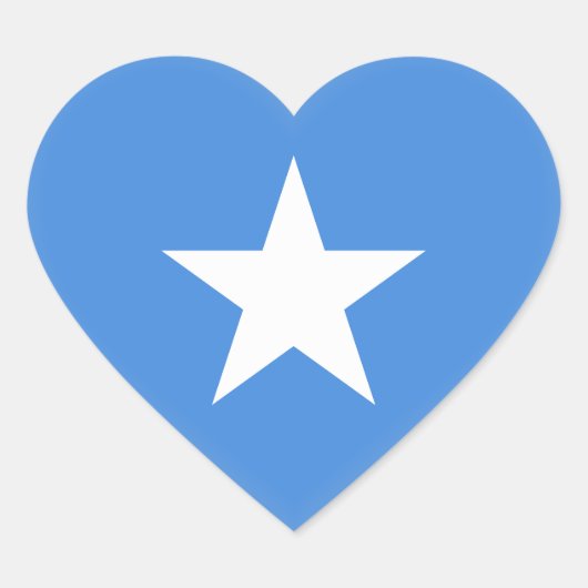 Somalische vlag hart sticker (Voorkant)