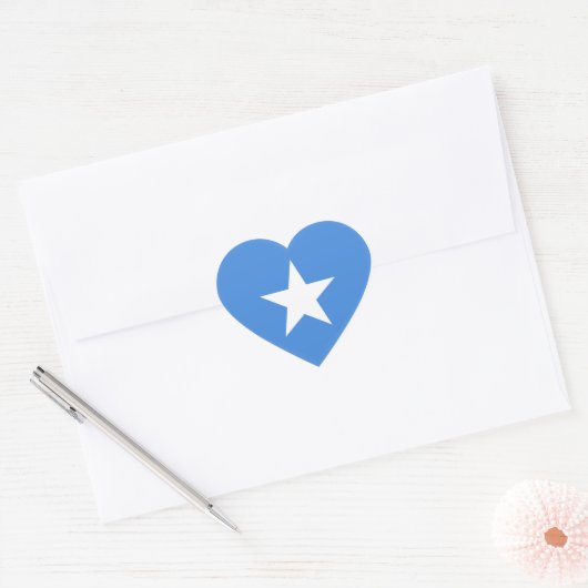 Somalische vlag hart sticker (Envelop)