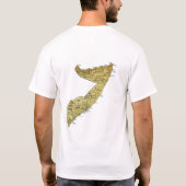 Somalische vlag + kaart + tekst T-shirt (Achterkant)