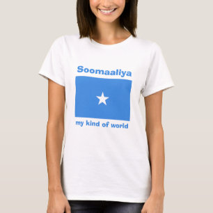 Somalische vlag + kaart + tekst T-shirt