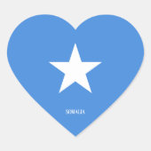 Somalische vlag - plechtig patriottisch hart sticker (Voorkant)