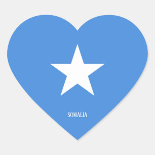 Somalische vlag - plechtig patriottisch hart sticker