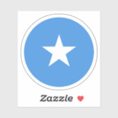 Somalische Vlag Ronde Sticker (Vel)