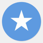 Somalische vlag ronde sticker (Voorkant)