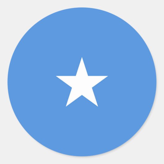 Somalische vlag ronde sticker (Voorkant)