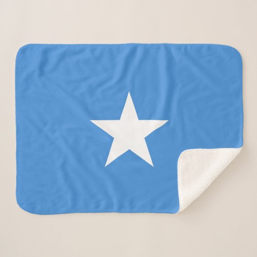 Somalische vlag sherpa deken (Voorkant (horizontaal))
