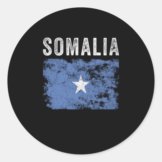 Somalische vlag - Somalische vlag Ronde Sticker (Voorkant)