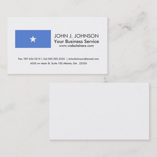 Somalische vlag visitekaartje (Voorkant / Achterkant)