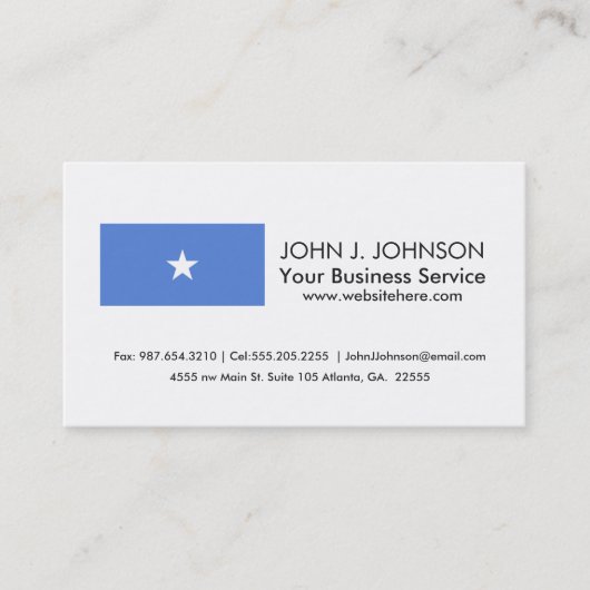 Somalische vlag visitekaartje (Voorkant)