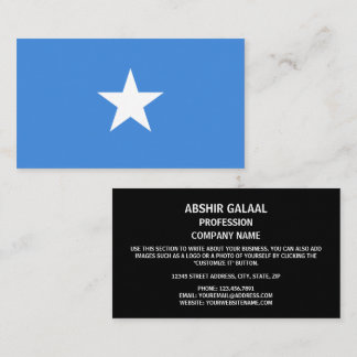 Somalische vlag, Vlag van Somalië Visitekaartje
