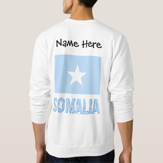 Somalische vlag zwarte personalisatie trui (Achterkant)