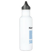 Somalische vlag zwarte personalisatie waterfles  (Links)