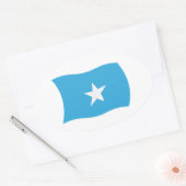 Somalische vlaggen ovale sticker (Envelop)