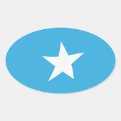 Somalische vlaggen ovale sticker (Voorkant)