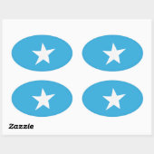 Somalische vlaggen ovale sticker (Vel)