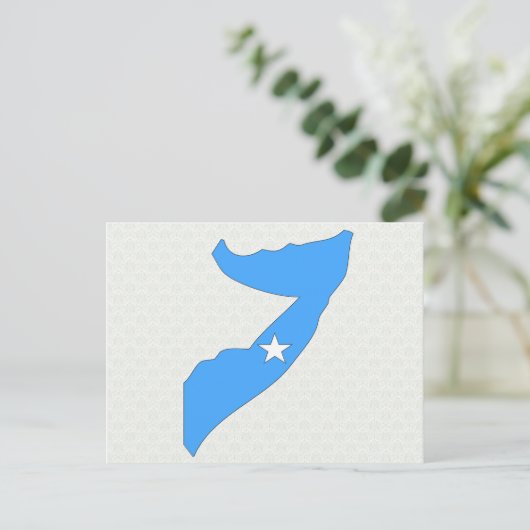 Somalische vlaggenkaart, volledig formaat briefkaart (Staand voorkant)