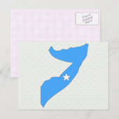 Somalische vlaggenkaart, volledig formaat briefkaart (Voorkant / Achterkant)