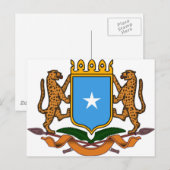 Somalische wapenschild briefkaart (Voorkant / Achterkant)