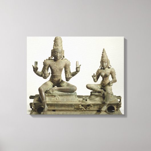 Somaskanda, Chola, Tamil Nadu (brons) Canvas Afdruk (Voorkant)