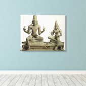 Somaskanda, Chola, Tamil Nadu (brons) Canvas Afdruk (Insitu (Houten vloer))