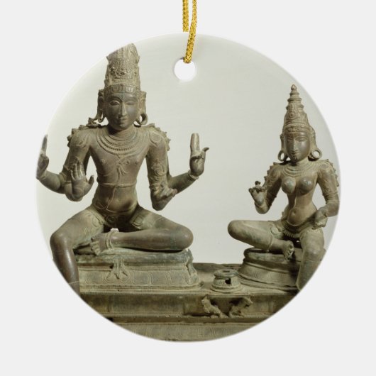 Somaskanda, Chola, Tamil Nadu (brons) Keramisch Ornament (Voorkant)